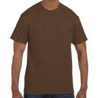 Hanes Unisex Authentic T-Shirt, Dark Chocolate, Front view