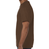Hanes Unisex Authentic T-Shirt, Dark Chocolate, Left Sleeve view