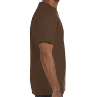 Hanes Unisex Authentic T-Shirt, Dark Chocolate, Right Sleeve view