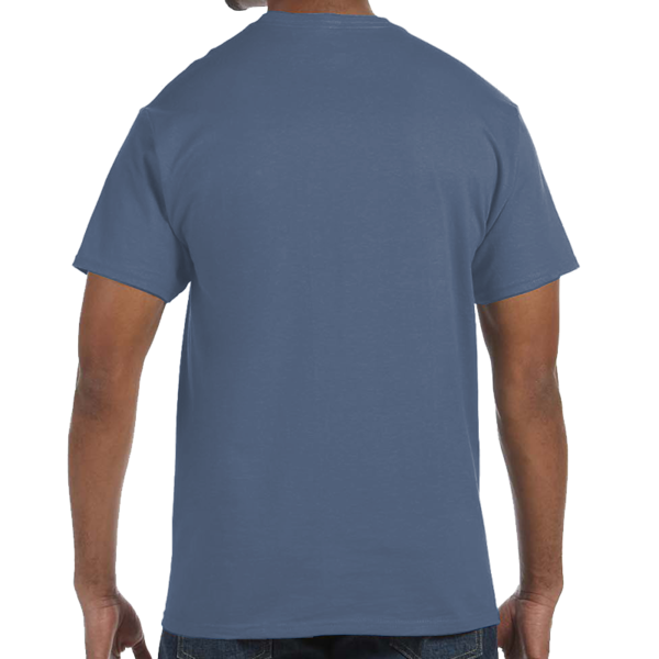 Hanes Unisex Authentic T-Shirt, Denim Blue, Back view