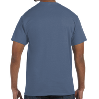 Hanes Unisex Authentic T-Shirt, Denim Blue, Back view