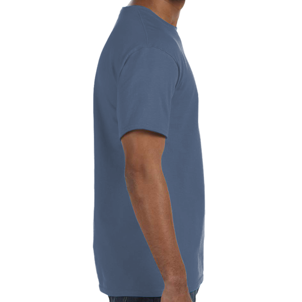 Hanes Unisex Authentic T-Shirt, Denim Blue, Right Sleeve view