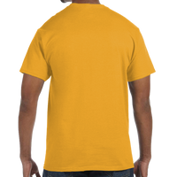 Hanes Unisex Authentic T-Shirt, Gold, Back view