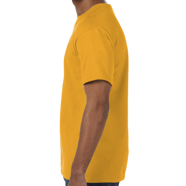 Hanes Unisex Authentic T-Shirt, Gold, Left Sleeve view