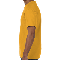 Hanes Unisex Authentic T-Shirt, Gold, Left Sleeve view