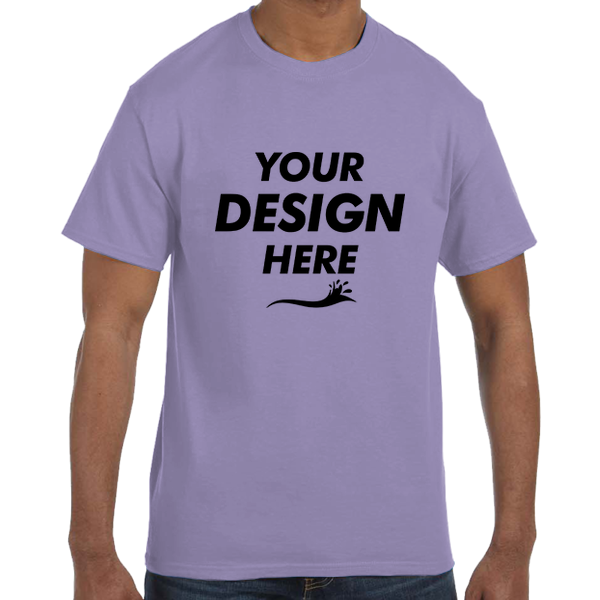 Hanes Unisex Authentic T-Shirt, Lavender, Front view, Mockup