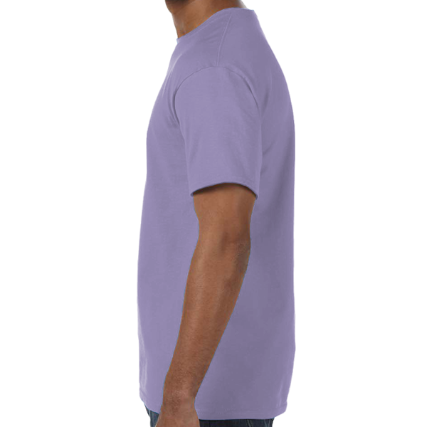 Hanes Unisex Authentic T-Shirt, Lavender, Left Sleeve view