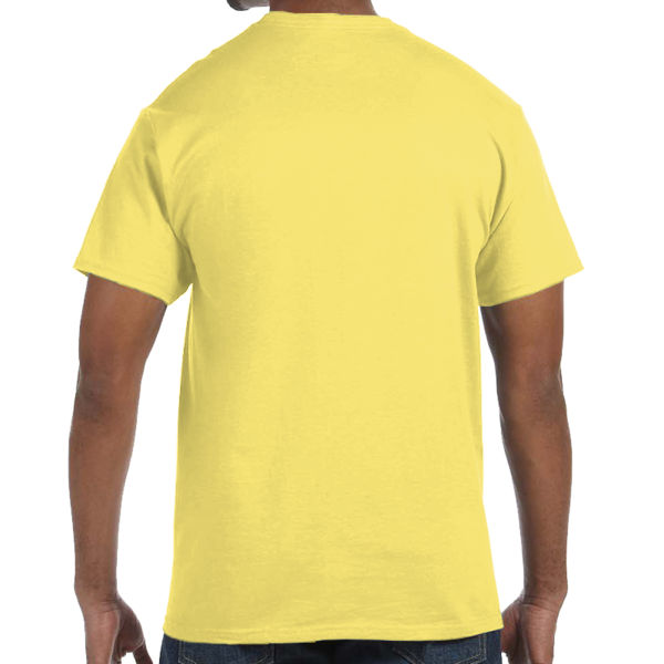 Hanes Unisex Authentic T-Shirt, Yellow, Back view