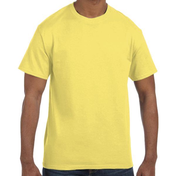 Hanes Unisex Authentic T-Shirt, Yellow, Front view