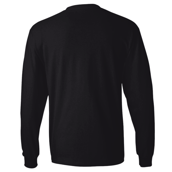 Hanes Unisex Beefy-T® Long Sleeve T-Shirt, Black, Back view