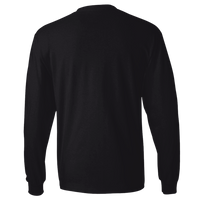 Hanes Unisex Beefy-T® Long Sleeve T-Shirt, Black, Back view