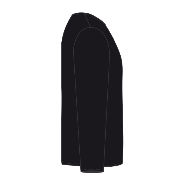 Hanes Unisex Beefy-T® Long Sleeve T-Shirt, Black, Right Sleeve (Long) view