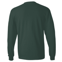 Hanes Unisex Beefy-T® Long Sleeve T-Shirt, Deep Forest, Back view