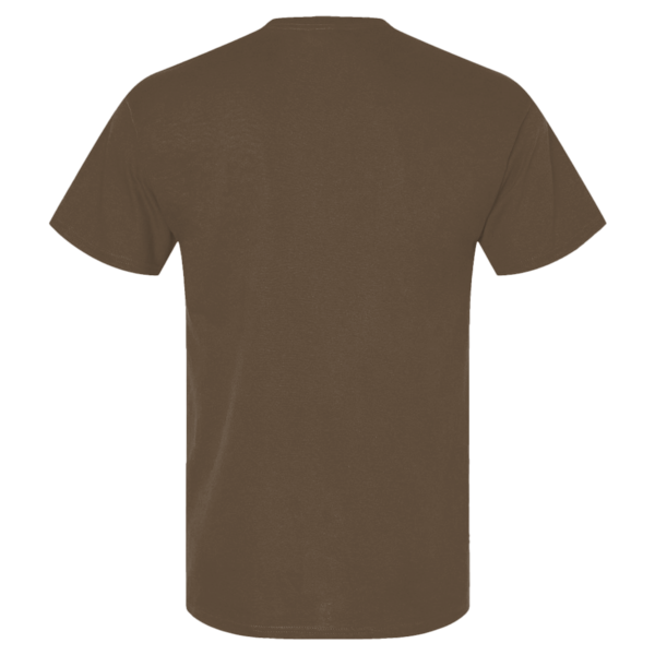 Hanes Unisex Beefy-T® Retro Street T-Shirt, Army Brown, Back view