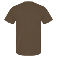 Hanes Unisex Beefy-T® Retro Street T-Shirt, Army Brown, Back view