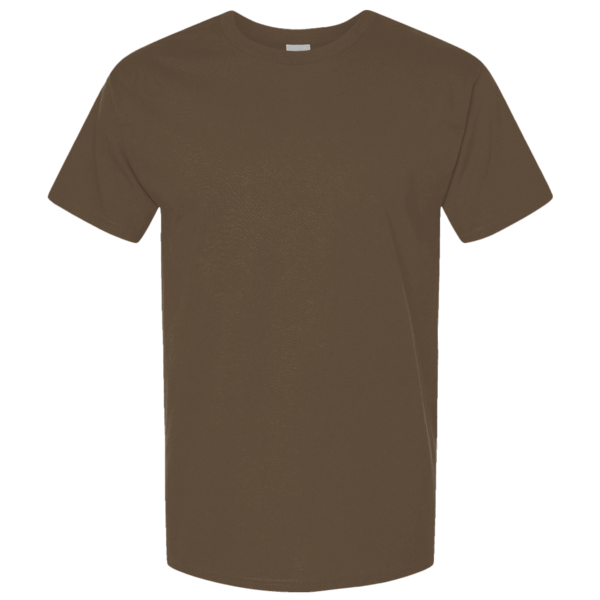 Hanes Unisex Beefy-T® Retro Street T-Shirt, Army Brown, Front view