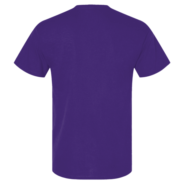 Hanes Unisex Beefy-T® Retro Street T-Shirt, Athletic Purple, Back view