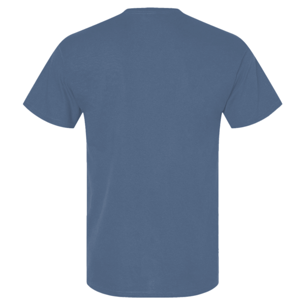 Hanes Unisex Beefy-T® Retro Street T-Shirt, Denim Blue, Back view