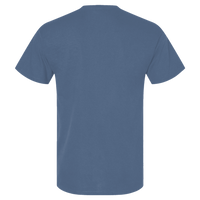 Hanes Unisex Beefy-T® Retro Street T-Shirt, Denim Blue, Back view