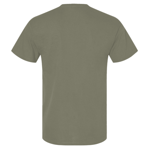 Hanes Unisex Beefy-T® Retro Street T-Shirt, Fatigue Green, Back view
