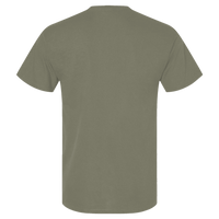 Hanes Unisex Beefy-T® Retro Street T-Shirt, Fatigue Green, Back view