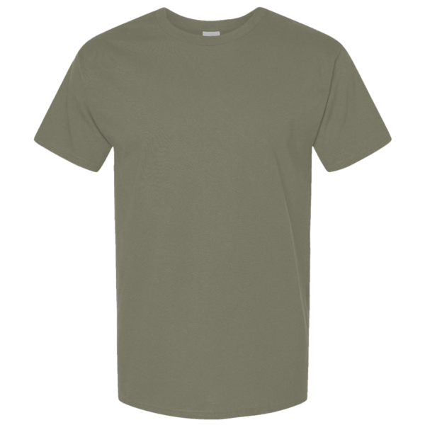 Hanes Unisex Beefy-T® Retro Street T-Shirt, Fatigue Green, Front view