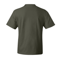 Hanes Unisex Beefy-T® T-Shirt, Fatigue Green, Back view