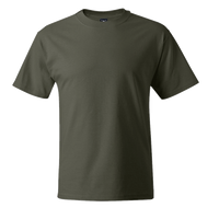Hanes Unisex Beefy-T® T-Shirt, Fatigue Green, Front view