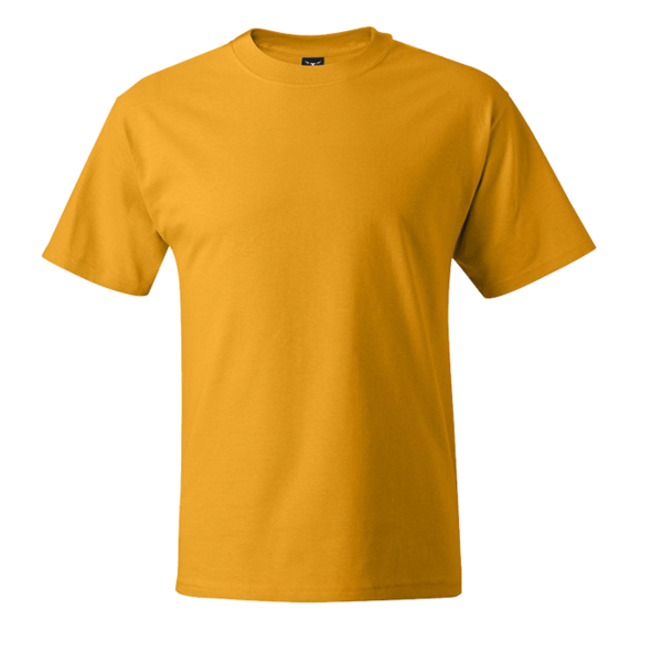 Hanes Unisex Beefy-T® T-Shirt, Gold, Front view