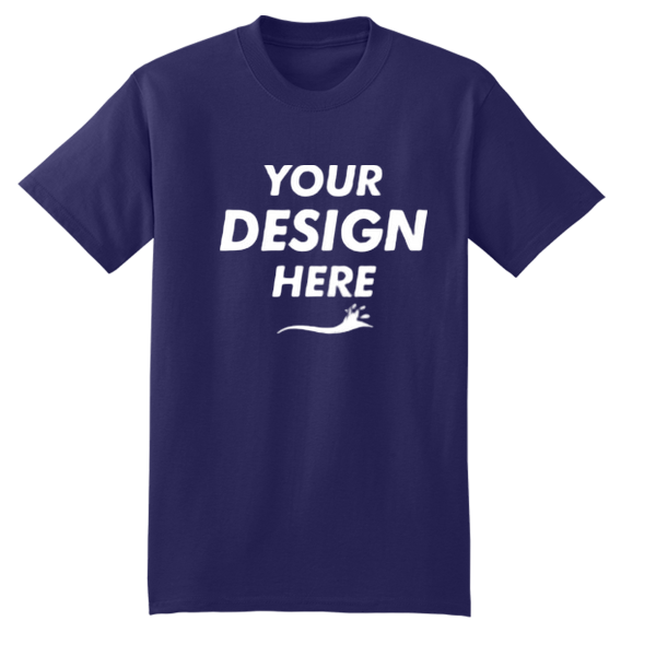Hanes Unisex Beefy-T® T-Shirt, Grape Smash, Front view, Mockup