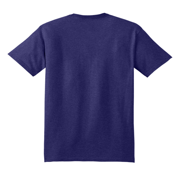 Hanes Unisex Beefy-T® T-Shirt, Grape Smash Heather, Back view