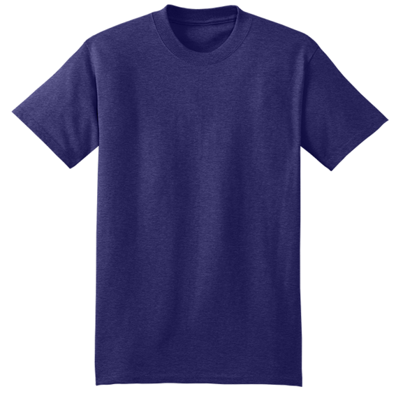 Hanes Unisex Beefy-T® T-Shirt, Grape Smash Heather, Front view