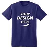 Hanes Unisex Beefy-T® T-Shirt, Grape Smash Heather, Front view, Mockup
