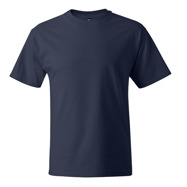 Hanes Unisex Beefy-T® T-Shirt, Navy, Front view