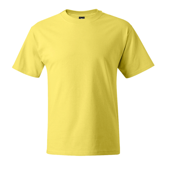 Hanes Unisex Beefy-T® T-Shirt, Yellow, Front view