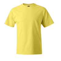 Hanes Unisex Beefy-T® T-Shirt, Yellow, Front view