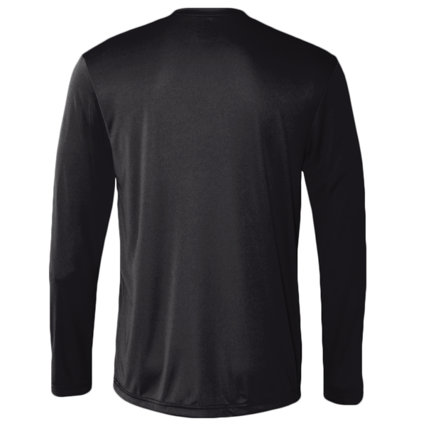 Hanes Unisex Cool DRI® Long Sleeve Performance T-Shirt, Black, Back view
