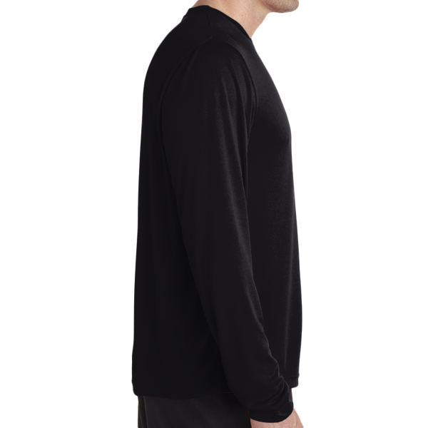 Hanes Unisex Cool DRI® Long Sleeve Performance T-Shirt, Black, Right Sleeve view
