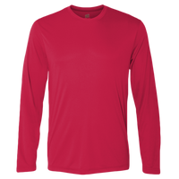 Hanes Unisex Cool DRI® Long Sleeve Performance T-Shirt, Deep Red, Front view