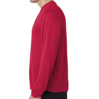 Hanes Unisex Cool DRI® Long Sleeve Performance T-Shirt, Deep Red, Left Sleeve view