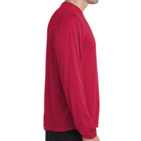 Hanes Unisex Cool DRI® Long Sleeve Performance T-Shirt, Deep Red, Right Sleeve view