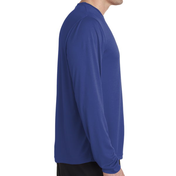Hanes Unisex Cool DRI® Long Sleeve Performance T-Shirt, Deep Royal, Right Sleeve view