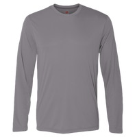 Hanes Unisex Cool DRI® Long Sleeve Performance T-Shirt, Graphite, Front view