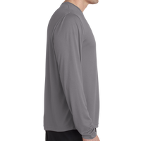 Hanes Unisex Cool DRI® Long Sleeve Performance T-Shirt, Graphite, Right Sleeve view