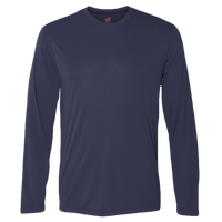 Hanes Unisex Cool DRI® Long Sleeve Performance T-Shirt, Navy, Front view