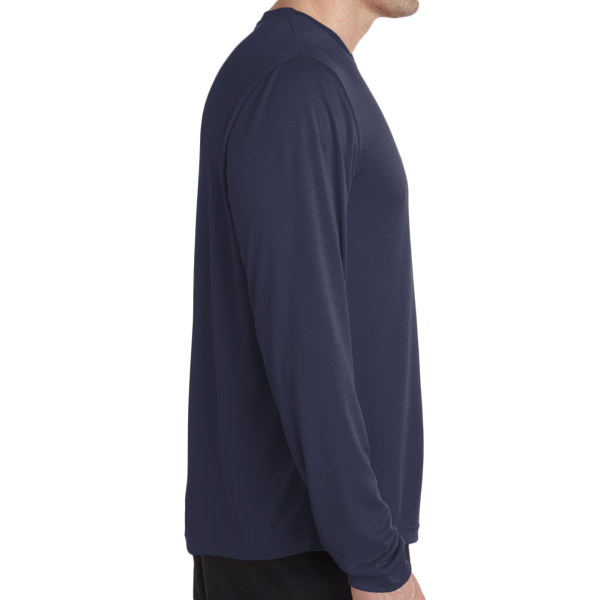 Hanes Unisex Cool DRI® Long Sleeve Performance T-Shirt, Navy, Right Sleeve view
