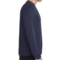 Hanes Unisex Cool DRI® Long Sleeve Performance T-Shirt, Navy, Right Sleeve view