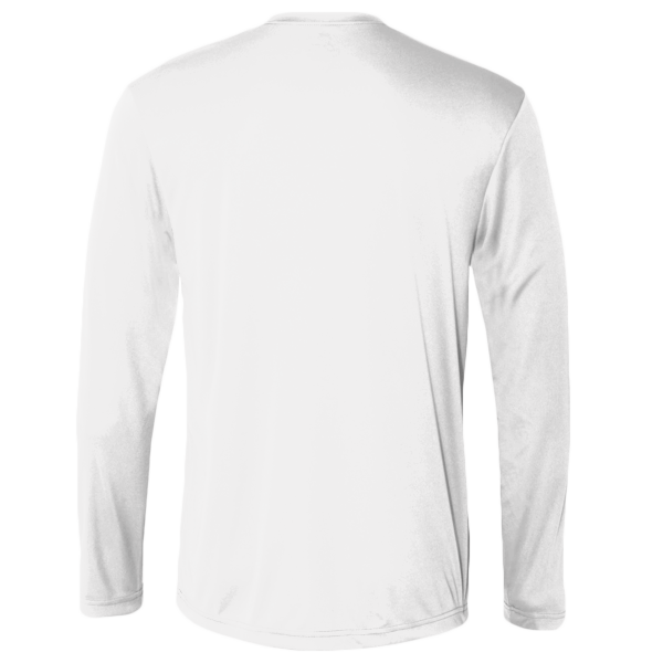 Hanes Unisex Cool DRI® Long Sleeve Performance T-Shirt, White, Back view