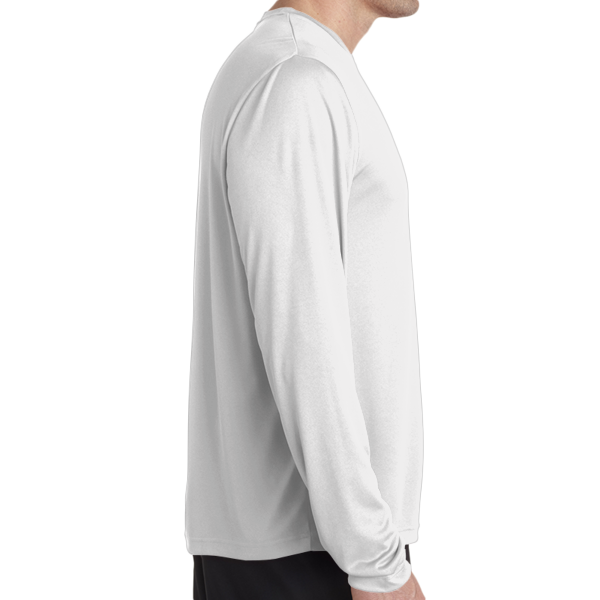 Hanes Unisex Cool DRI® Long Sleeve Performance T-Shirt, White, Right Sleeve view