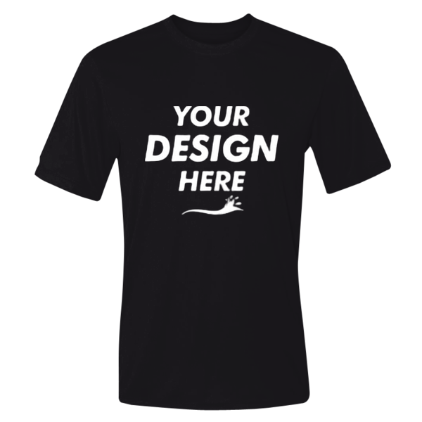 Hanes Unisex Cool DRI® Performance T-Shirt, Black, Front view, Mockup